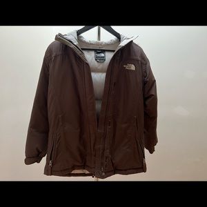 Brown The North Face Puffy Jacket